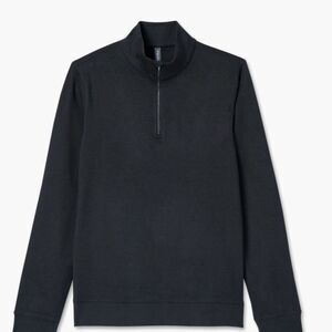 VUORI Coronado 1/4 Zip Black Heather SMALL Men's DreamKnit NWT